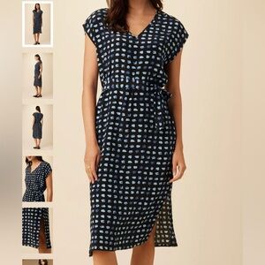 Amour Vert | Women’s L Medium Cindra 100% Silk Washable MIDI Dress